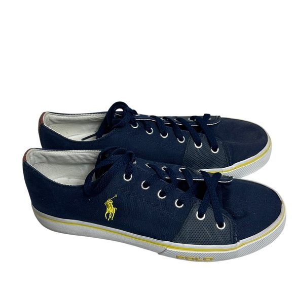 Polo by Ralph Lauren Cantor blue canvas shoes with laces size 9.5 - Picture 4 of 14
